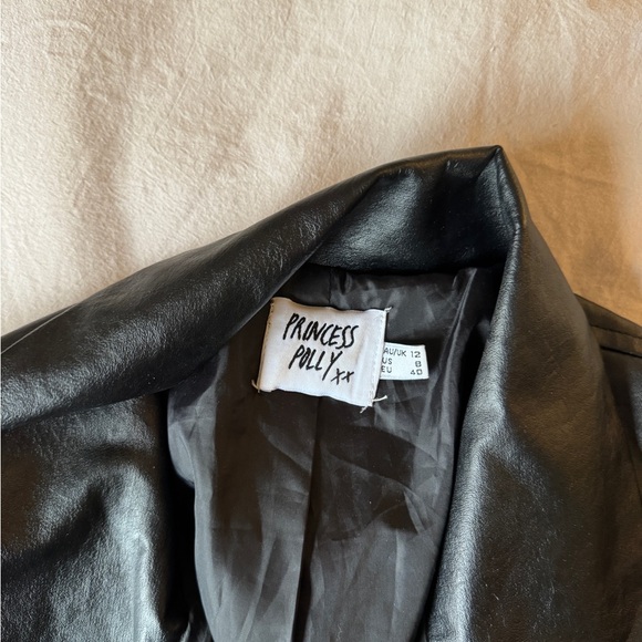 Women’s Black Leather Jacket - Picture 2 of 3